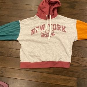 Forever 21 color block New York hoodie size medium